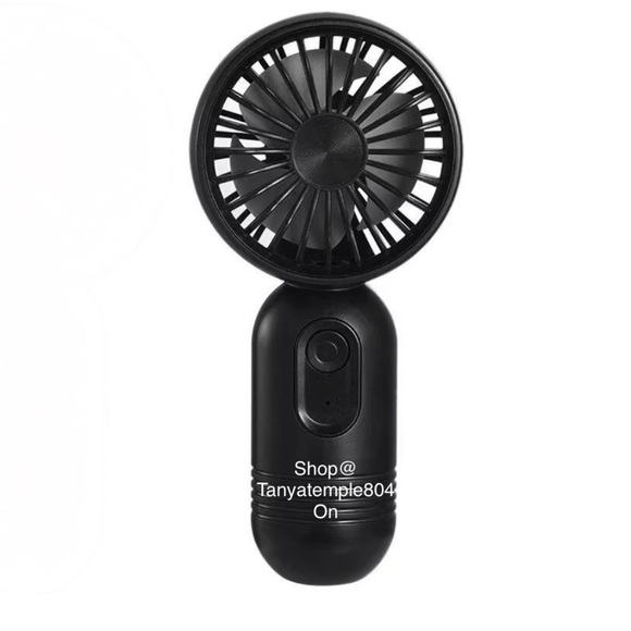 Portable handheld Black Fan 3 speeds Mini Menopause Helper - Picture 1 of 5